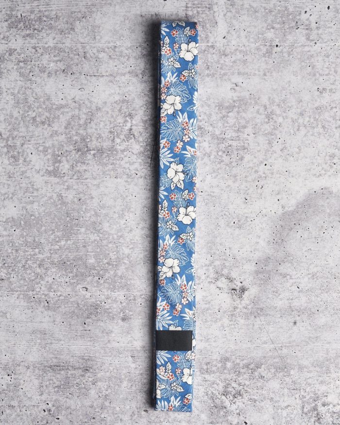 Liam Jake Voodoo Blue True Skinny Tie - Floral Ties